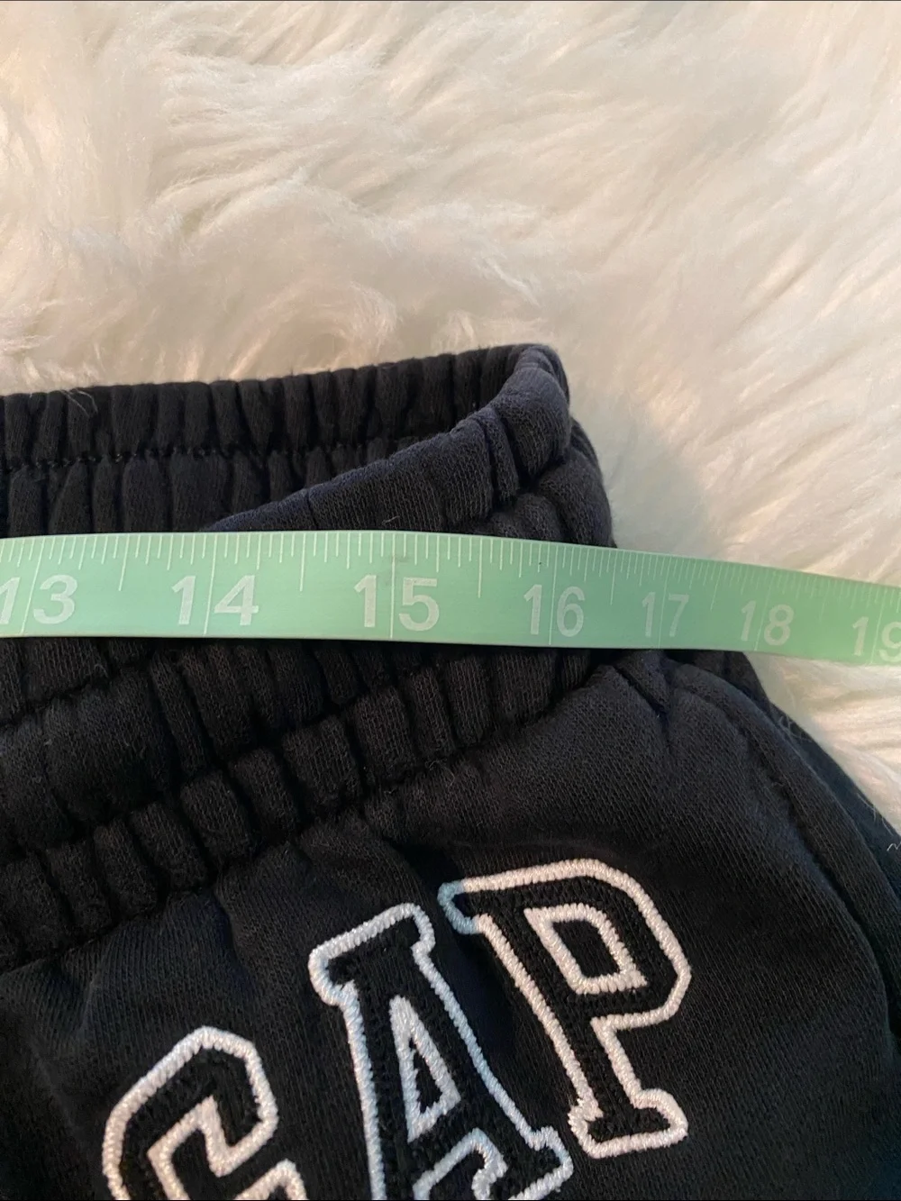 GAP Kids Black Logo Elastic-Waist Sweatpants